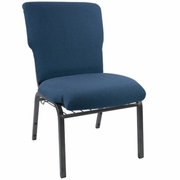 ADVANTAGE NAVY DISCOUNT CHURCH CHAIR - 21 IN. WIDE: <font color=green>FREE SHIPPING!</font>