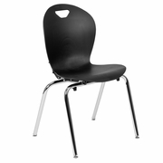 ADVANTAGE TITAN BLACK STUDENT STACK SCHOOL CHAIR - 18-INCH: <font color=green>FREE SHIPPING!</font>