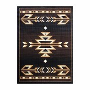 AMADO COLLECTION SOUTHWESTERN 8' X 10' BROWN AREA RUG - OLEFIN ACCENT RUG WITH JUTE BACKING - LIVING ROOM, BEDROOM, ENTRYWAY: <font color=green>FREE SHIPPING!</font>