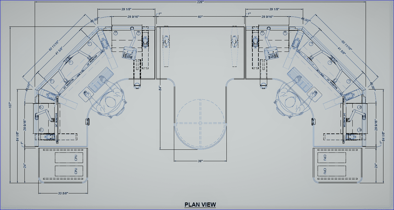Control Room Furniture Sit Stand Desk GSA Contract