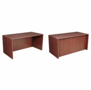 ATTORNEY DESK 60 IN. DESK SHELL- MAHOGANY, ASH GREY, CHERRY