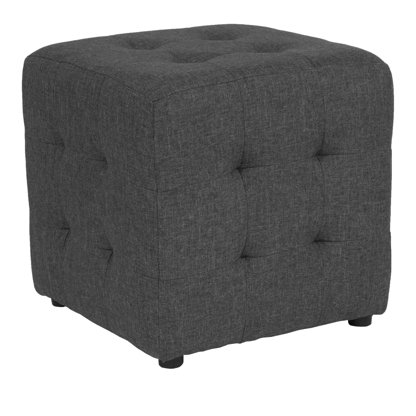 AVENDALE TUFTED UPHOLSTERED OTTOMAN POUF IN DARK GRAY FABRIC: <font color=green>FREE SHIPPING!</font> AVENDALE TUFTED UPHOLSTERED OTTOMAN POUF IN DARK GRAY FABRIC: <font color=green>FREE SHIPPING!</font>