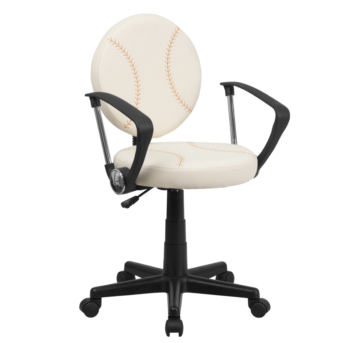 BASEBALL SWIVEL TASK OFFICE CHAIR WITH ARMS: <font color=green>FREE SHIPPING!</font> BASEBALL SWIVEL TASK OFFICE CHAIR WITH ARMS: <font color=green>FREE SHIPPING!</font>