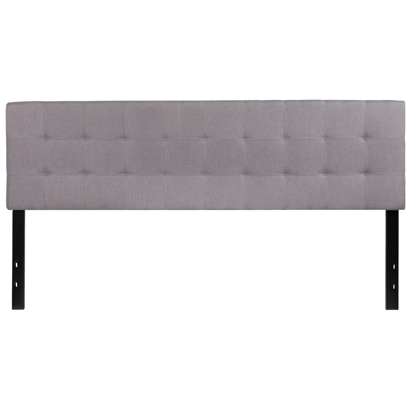 BEDFORD TUFTED UPHOLSTERED KING SIZE HEADBOARD IN LIGHT GRAY FABRIC: <font color=green>FREE SHIPPING!</font> BEDFORD TUFTED UPHOLSTERED KING SIZE HEADBOARD IN LIGHT GRAY FABRIC: <font color=green>FREE SHIPPING!</font>