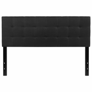 BEDFORD TUFTED UPHOLSTERED QUEEN SIZE HEADBOARD IN BLACK FABRIC <font color=green>FREE SHIPPING!</font>