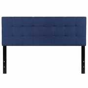 BEDFORD TUFTED UPHOLSTERED QUEEN SIZE HEADBOARD IN NAVY FABRIC <font color=green>FREE SHIPPING!</font>