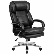 BIG & TALL OFFICE CHAIR|BLACK LEATHERSOFT SWIVEL EXECUTIVE DESK CHAIR WITH WHEELS: <font color=green>FREE SHIPPING!</font>