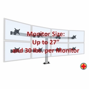 BILD 4 OVER 4 MULTI-MONITOR STAND. BUILT LIKE A SKYSCRAPER. HOLDS 8 MONITORS UP TO 27" WEIGHING UP TO 30 LBS EACH. FREE SHIPPING. #ITEM BILD4-4E000039911 BILD 4 OVER 4 MULTI-MONITOR STAND. BUILT LIKE A SKYSCRAPER. HOLDS 8 MONITORS UP TO 27" WEIGHING UP TO 30 LBS EACH. FREE SHIPPING. #ITEM BILD4-4E000039911