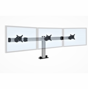 BILD TRIPLE MULTI-MONITOR STAND SUPPORT THREE MONITOR SIDE BY SIDE IN AN ARC. BUILT LIKE A SKYSCRAPER.  FREE SHIPPING FURNITURE. #ITEM EH-BILD-3-CM