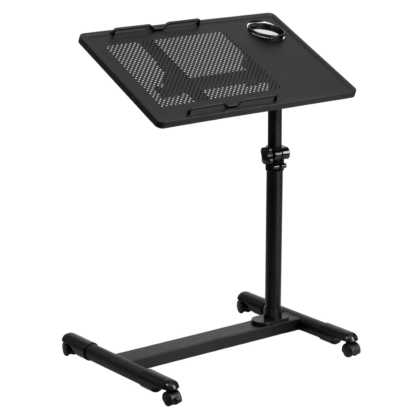 BLACK ADJUSTABLE HEIGHT STEEL MOBILE COMPUTER DESK: <font color=green>FREE SHIPPING!</font> BLACK ADJUSTABLE HEIGHT STEEL MOBILE COMPUTER DESK: <font color=green>FREE SHIPPING!</font>
