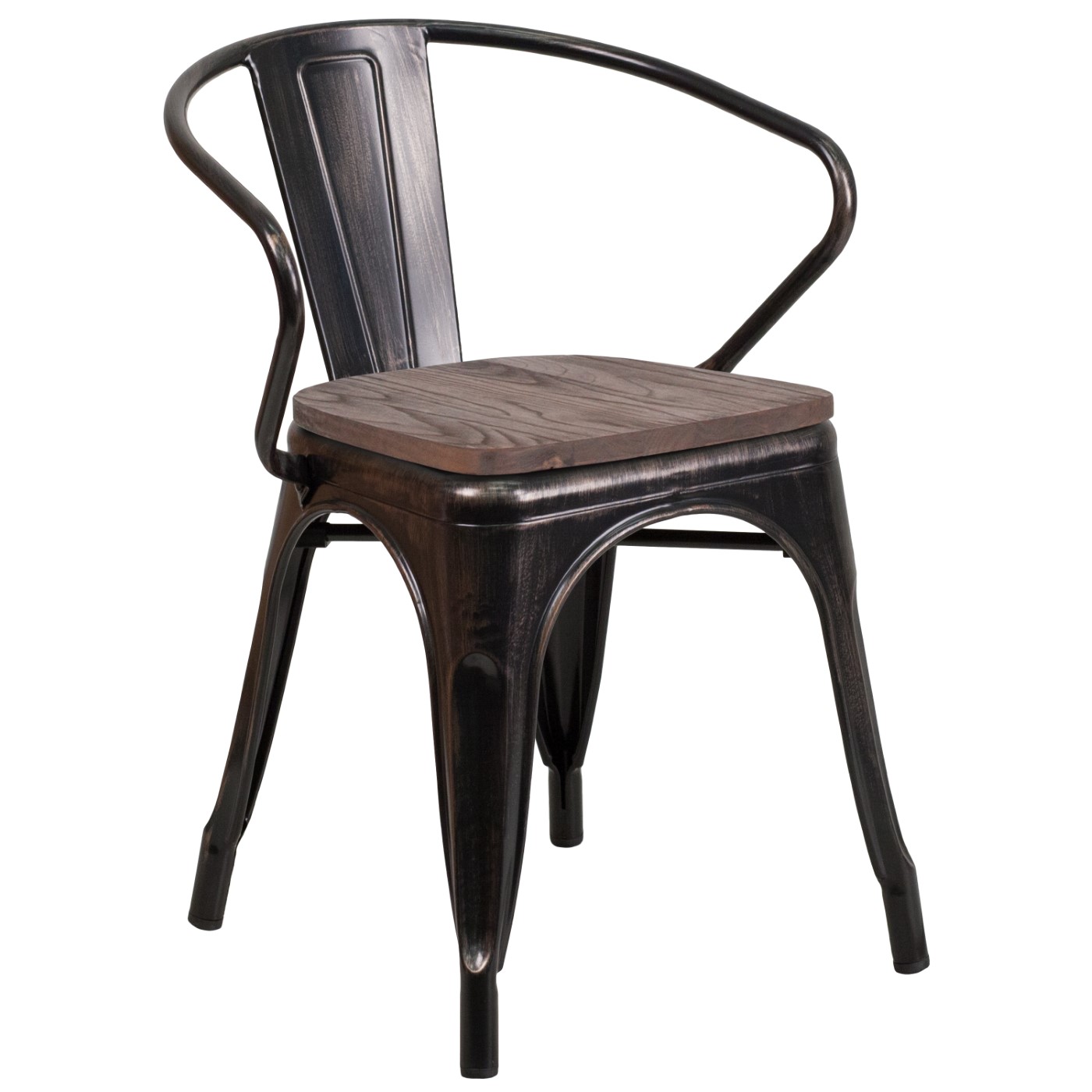 BLACK-ANTIQUE GOLD METAL CHAIR WITH WOOD SEAT AND ARMS: <font color=green>FREE SHIPPING!</font> BLACK-ANTIQUE GOLD METAL CHAIR WITH WOOD SEAT AND ARMS: <font color=green>FREE SHIPPING!</font>