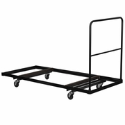 BLACK FOLDING TABLE DOLLY FOR 30''W X 72''D RECTANGULAR FOLDING TABLES: <font color=green>FREE SHIPPING!</font>