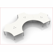BLADE POD OF 9. DOGBONE SHAPED-120 DEGREE BENCHING FURNITURE. ADD ONLY THE OPTIONS YOU NEED. SHIPPING 5-7 BIZ DAYS. OPTIONAL ASSEMBLY AVAILABLE.