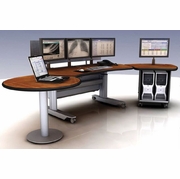 BROADCAST DESK SUITE #ERGOTRAC-MT-SL-6-B (8' 5" Wide).