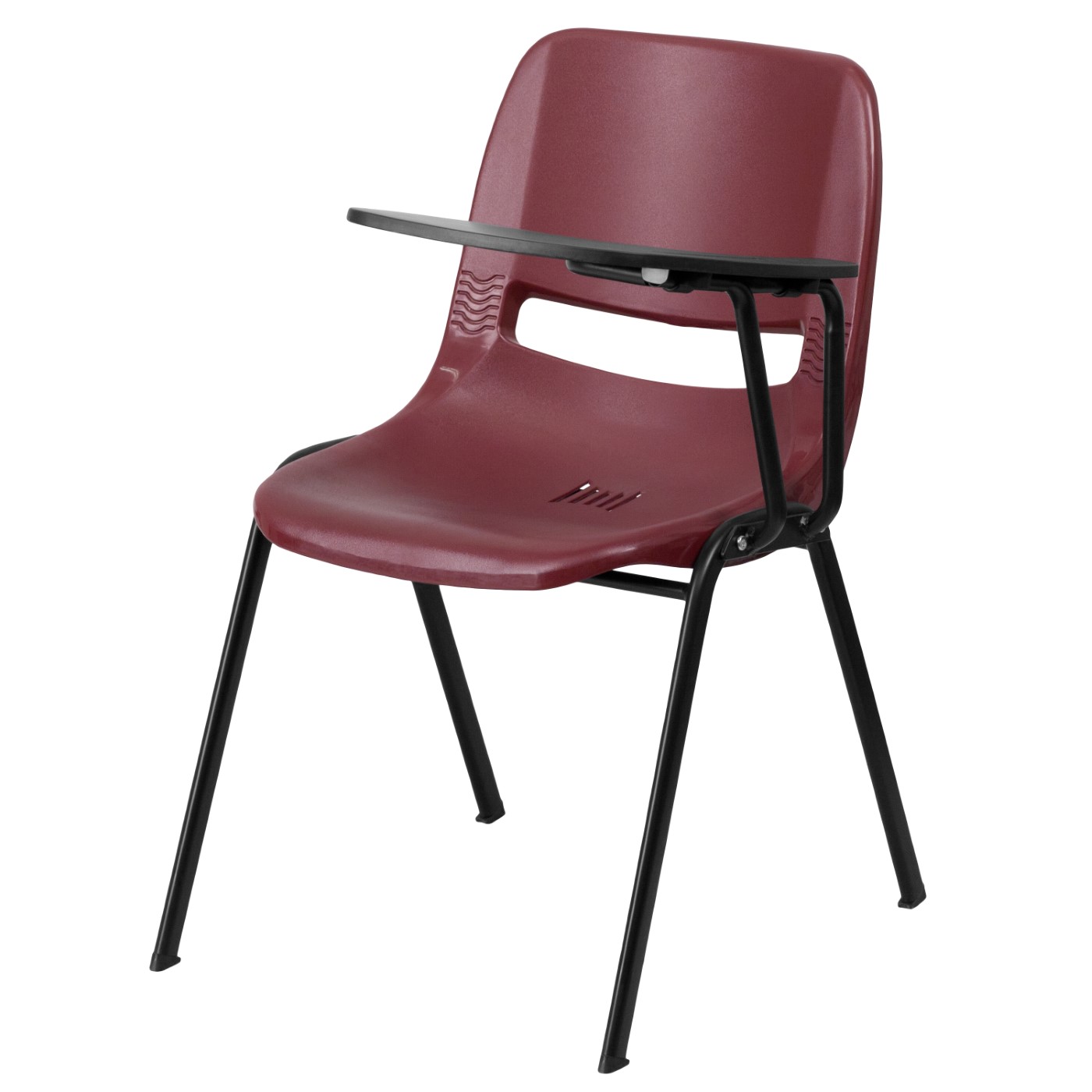 BURGUNDY ERGONOMIC SHELL CHAIR WITH LEFT HANDED FLIP-UP TABLET ARM: <font color=green>FREE SHIPPING!</font> BURGUNDY ERGONOMIC SHELL CHAIR WITH LEFT HANDED FLIP-UP TABLET ARM: <font color=green>FREE SHIPPING!</font>
