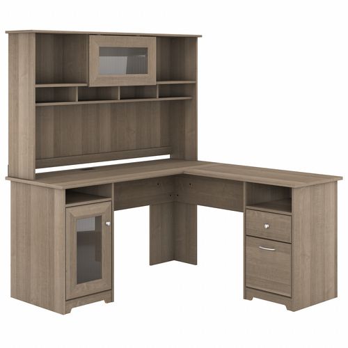 Cabot Collection: Ash Gray L Desk <FONT COLOR=GREEN>-FREE SHIPPING-</FONT>