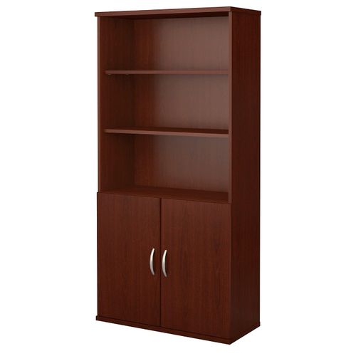 SERIES C 36W 5 SHELF BOOKCASE WITH DOORS. VIDEO BELOW. <FONT COLOR=GREEN>-FREE SHIPPING-</FONT>