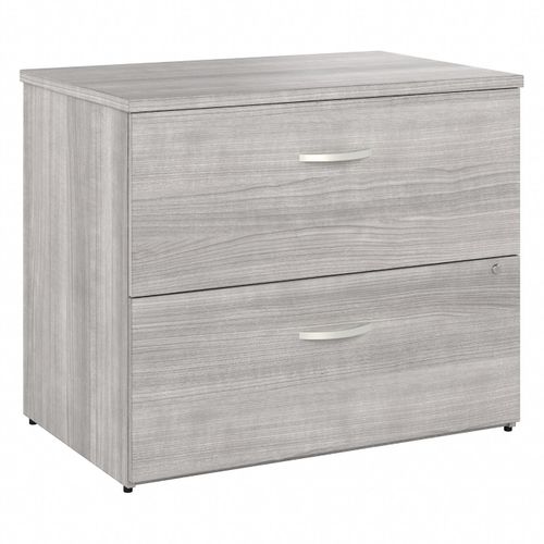STUDIO A 2 DRAWER LATERAL FILE CABINETASSEMBLED: PLATINUM GRAY <FONT COLOR=GREEN>-FREE SHIPPING-</FONT>