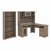 Cabot Collection: Ash Gray L Desk <FONT COLOR=GREEN>-FREE SHIPPING-</FONT>