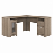Cabot Collection: Ash Gray L Desk <FONT COLOR=GREEN>-FREE SHIPPING-</FONT>