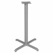 CAFE HIGH X-BASE FOR 36" TABLE TOPS- GREY <FONT COLOR=GREEN>-FREE SHIPPING-</FONT>