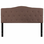CAMBRIDGE TUFTED UPHOLSTERED QUEEN SIZE HEADBOARD IN CAMEL FABRIC: <font color=green>FREE SHIPPING!</font>