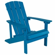 CHARLESTOWN ALL-WEATHER POLY RESIN WOOD ADIRONDACK CHAIR IN BLUE: <font color=green>FREE SHIPPING!</font>