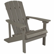 CHARLESTOWN ALL-WEATHER POLY RESIN WOOD ADIRONDACK CHAIR IN GRAY: <font color=green>FREE SHIPPING!</font>