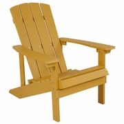 CHARLESTOWN ALL-WEATHER POLY RESIN WOOD ADIRONDACK CHAIR IN YELLOW: <font color=green>FREE SHIPPING!</font>