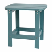 CHARLESTOWN ALL-WEATHER POLY RESIN WOOD ADIRONDACK SIDE TABLE IN TEAL: <font color=green>FREE SHIPPING!</font>