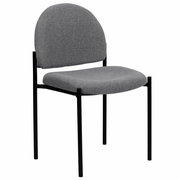 COMFORT GRAY FABRIC STACKABLE STEEL SIDE RECEPTION CHAIR: <font color=green>FREE SHIPPING!</font>