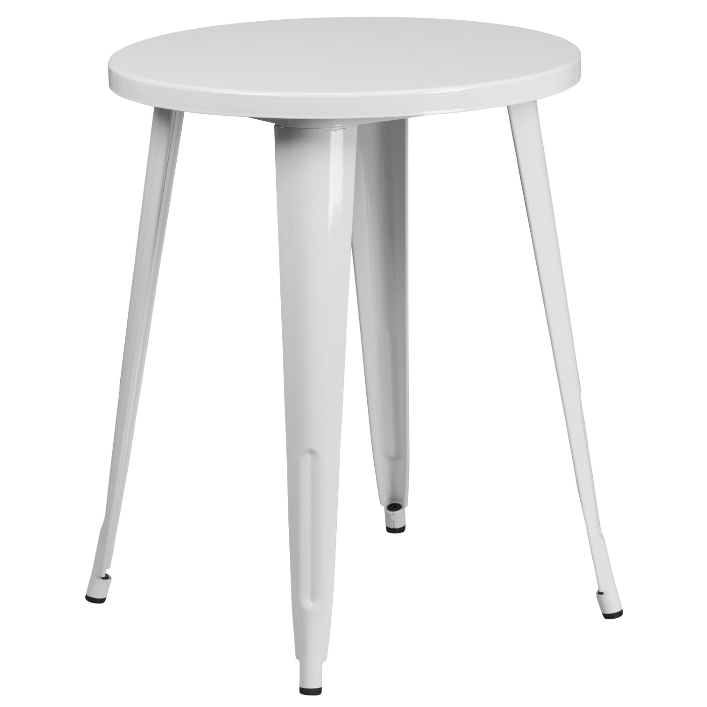 COMMERCIAL GRADE 24" ROUND WHITE METAL INDOOR-OUTDOOR TABLE <font color=green>FREE SHIPPING!</font> COMMERCIAL GRADE 24" ROUND WHITE METAL INDOOR-OUTDOOR TABLE <font color=green>FREE SHIPPING!</font>