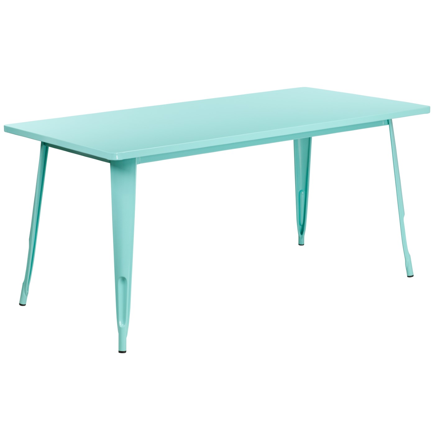 COMMERCIAL GRADE 31.5" X 63" RECTANGULAR MINT GREEN METAL INDOOR-OUTDOOR TABLE <font color=green>FREE SHIPPING!</font> COMMERCIAL GRADE 31.5" X 63" RECTANGULAR MINT GREEN METAL INDOOR-OUTDOOR TABLE <font color=green>FREE SHIPPING!</font>