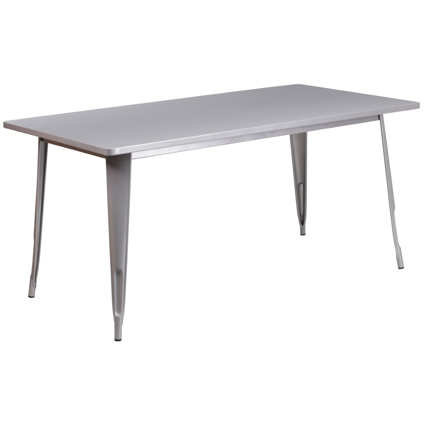 COMMERCIAL GRADE 31.5" X 63" RECTANGULAR SILVER METAL INDOOR-OUTDOOR TABLE: <font color=green>FREE SHIPPING!</font> COMMERCIAL GRADE 31.5" X 63" RECTANGULAR SILVER METAL INDOOR-OUTDOOR TABLE: <font color=green>FREE SHIPPING!</font>