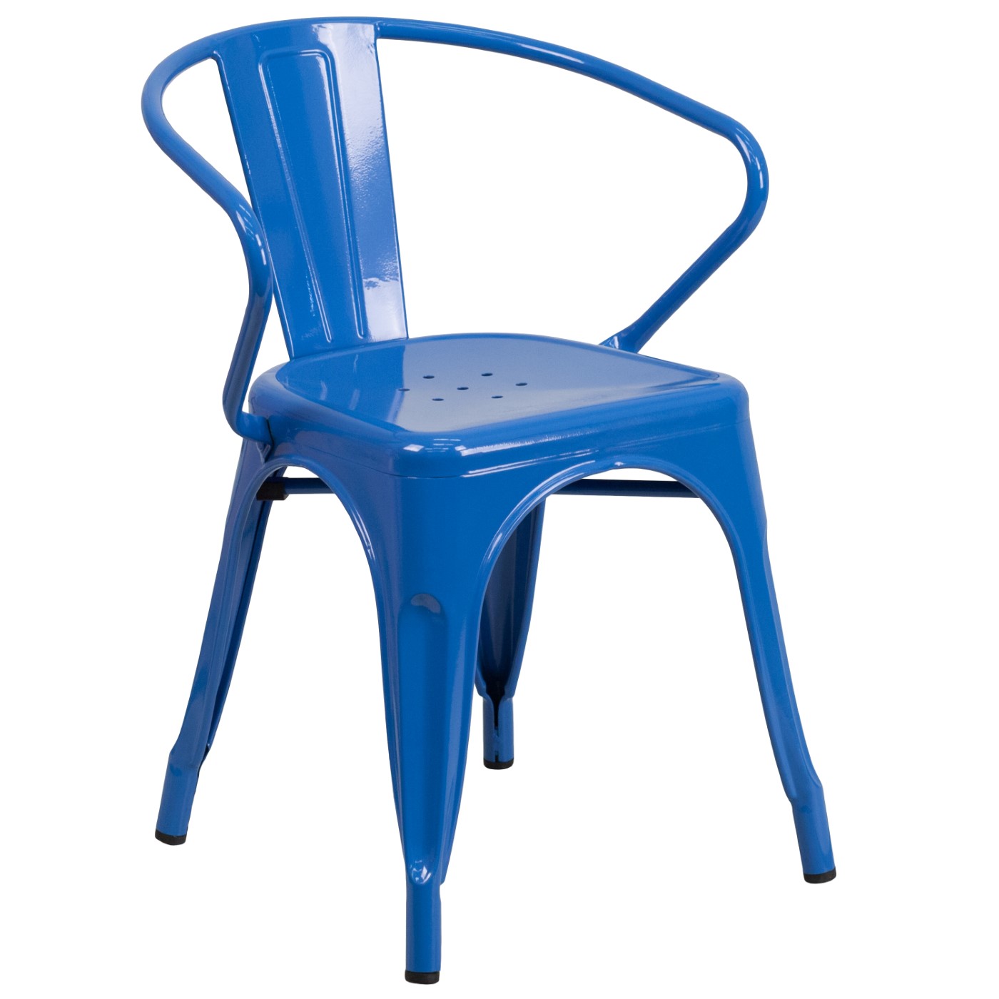 COMMERCIAL GRADE BLUE METAL INDOOR-OUTDOOR CHAIR WITH ARMS: <font color=green>FREE SHIPPING!</font> COMMERCIAL GRADE BLUE METAL INDOOR-OUTDOOR CHAIR WITH ARMS: <font color=green>FREE SHIPPING!</font>