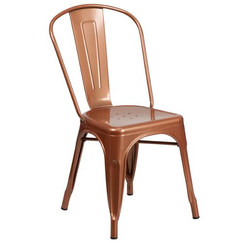 COMMERCIAL GRADE COPPER METAL INDOOR-OUTDOOR STACKABLE CHAIR <font color=green>FREE SHIPPING!</font>