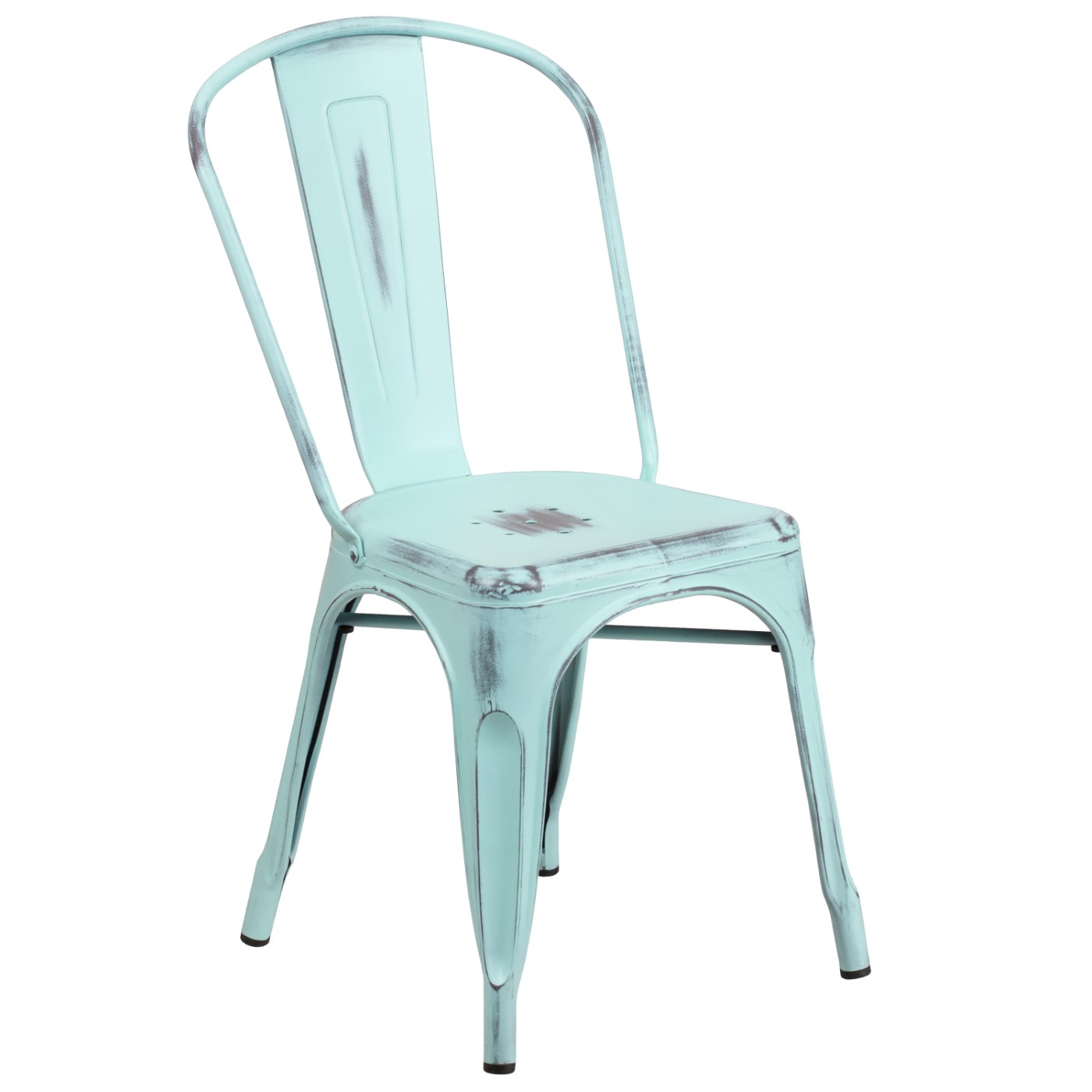 COMMERCIAL GRADE DISTRESSED GREEN-BLUE METAL INDOOR-OUTDOOR STACKABLE CHAIR: <font color=green>FREE SHIPPING!</font> COMMERCIAL GRADE DISTRESSED GREEN-BLUE METAL INDOOR-OUTDOOR STACKABLE CHAIR: <font color=green>FREE SHIPPING!</font>