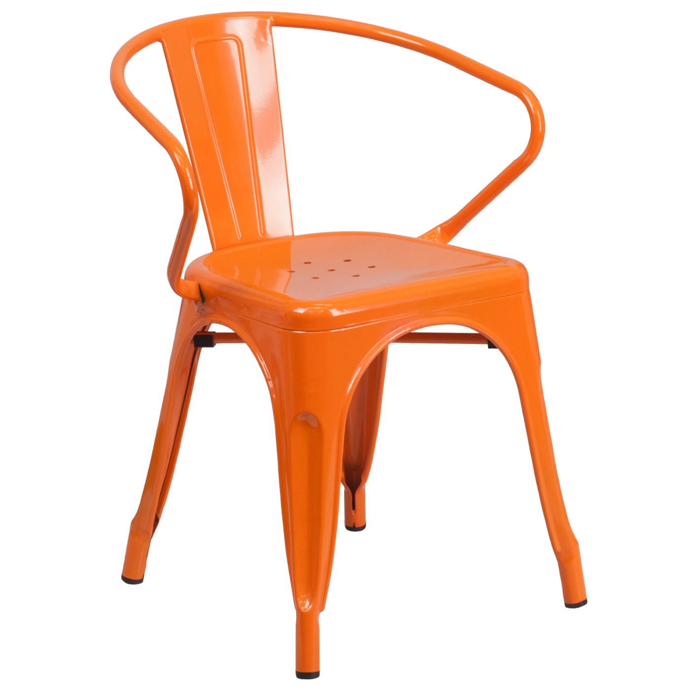 COMMERCIAL GRADE ORANGE METAL INDOOR-OUTDOOR CHAIR WITH ARMS: <font color=green>FREE SHIPPING!</font> COMMERCIAL GRADE ORANGE METAL INDOOR-OUTDOOR CHAIR WITH ARMS: <font color=green>FREE SHIPPING!</font>
