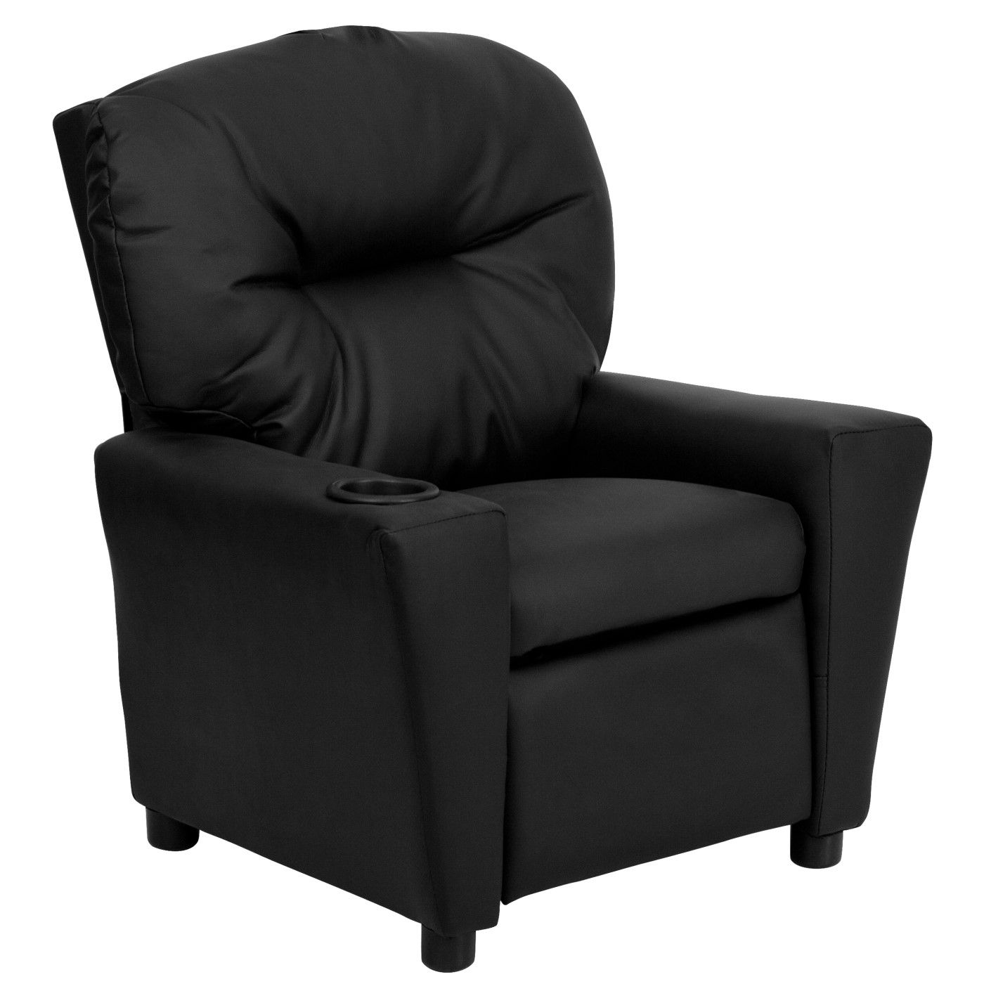 CONTEMPORARY BLACK LEATHERSOFT KIDS RECLINER WITH CUP HOLDER: <font color=green>FREE SHIPPING!</font> CONTEMPORARY BLACK LEATHERSOFT KIDS RECLINER WITH CUP HOLDER: <font color=green>FREE SHIPPING!</font>