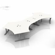 CONTROL ROOM DESK: SIT STAND DESK - POD OF 8. Add Optional Chairs + Peds + Dual Monitor Arms + 30" High Privacy Panels. Ships 2 Weeks. REV 7-1-25.<br><font color=red>Contact Us:</font><a href="mailto:tom@ergonomichome.com">tom@ergonomichome.com</a></font><br>Or Call: <a href="tel:+18775502678">877-550-2678</a>