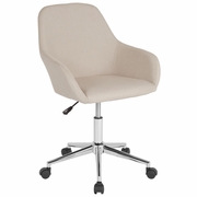 CORTANA HOME AND OFFICE MID-BACK CHAIR IN BEIGE FABRIC: <font color=green>FREE SHIPPING!</font>