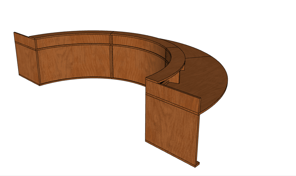 Council Chambers Desk Dias Furniture Seats 7