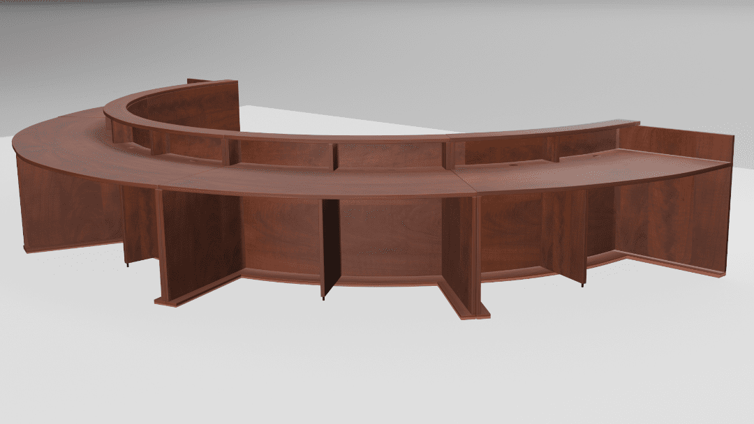 COUNCIL CHAMBERS DESK. DAIS FURNITURE HORSESHOE SHAPED SEATS 12*. DESIGNED AS A COST ALTERNATIVE TO OUR ARD CUSTOM WOOD DESIGN. <a href="mailto:tom@ergonomichome.com">Click to email for a quote.</a> COUNCIL CHAMBERS DESK. DAIS FURNITURE HORSESHOE SHAPED SEATS 12*. DESIGNED AS A COST ALTERNATIVE TO OUR ARD CUSTOM WOOD DESIGN. <a href="mailto:tom@ergonomichome.com">Click to email for a quote.</a>