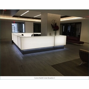 CUSTOM BACKLIT CORIAN RECEPTION DESK: