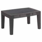 DARK GRAY FAUX RATTAN COFFEE TABLE: <font color=green>FREE SHIPPING!</font>