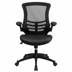 Desk Chair with Wheels|Swivel Chair with Mid-Back Black Mesh and