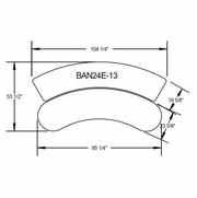 Dimensions Curved Banana Control Room Desk #EHBAN24-Curved