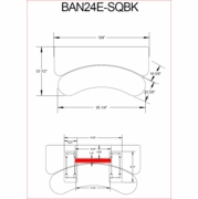 Dimensions Strait Rectangular Banana Control Room Desk #EHBAN24-Strait