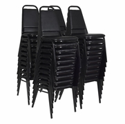 DINING CUSHIONED RESTAURANT STACKABLE CHAIR (40 PACK)- BLACK <FONT COLOR=GREEN>-FREE SHIPPING-</FONT>