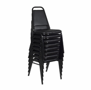 DINING CUSHIONED RESTAURANT STACKABLE CHAIR (8 PACK)- BLACK <FONT COLOR=GREEN>-FREE SHIPPING-</FONT>